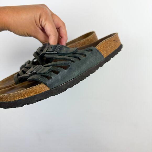Birkenstock Granada  Leather Two Strap Sandals Gray - 38 (7-7.5 US) - Picture 6 of 8